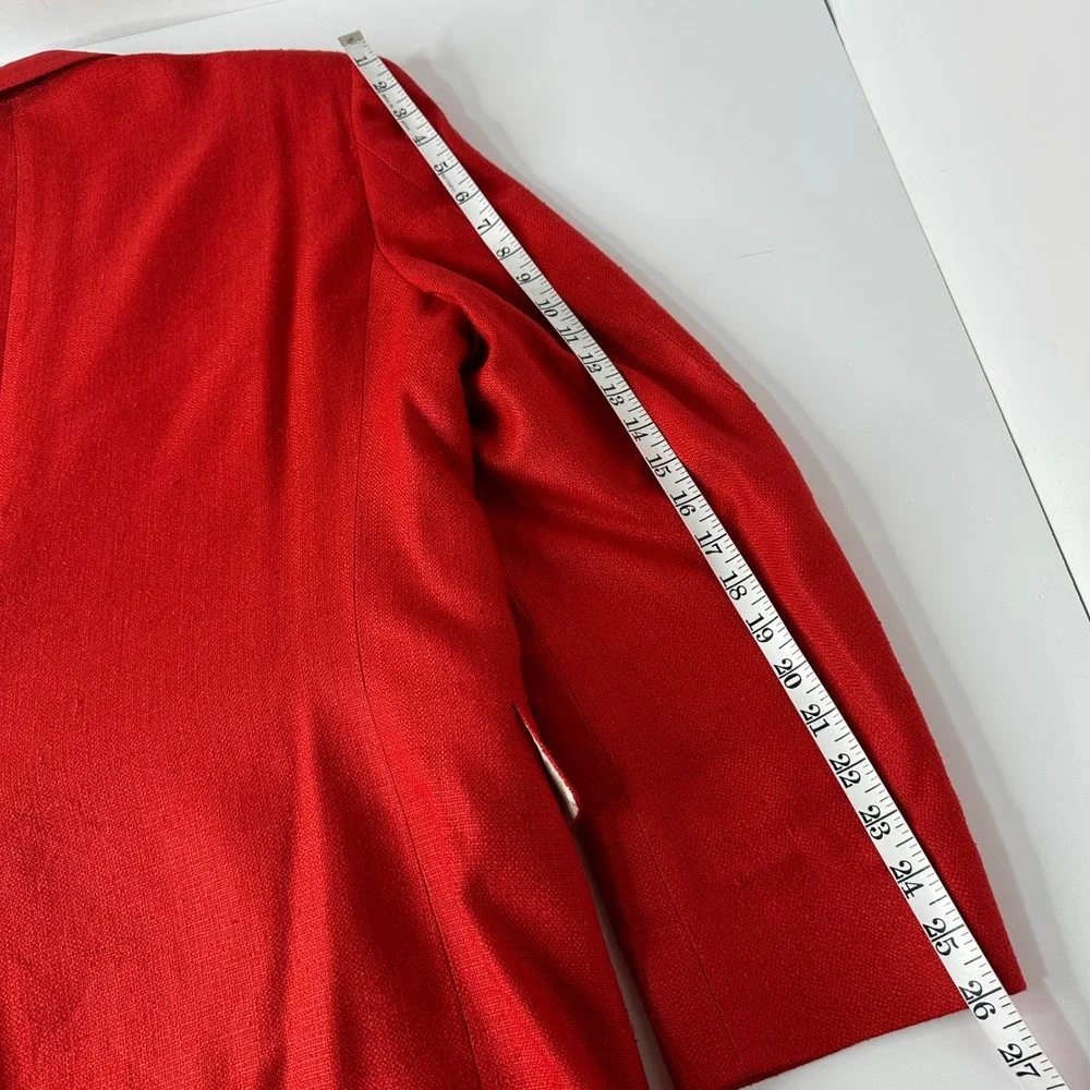 Vtg Laughton Hunter Red Blazer Sport Coat Suit Jacket Textured 2 Button Mens 44